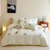 Roupa de Cama Divertida Infantil Algodão de Fibra Longa Escovado Conjunto de Três ou Quatro Peças Outono e Inverno Quente Conjunto 100% Algodão Roupa de Cama 1,2m Não Esfria na Pele