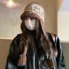 Gorro de lana estilo Fairisland para mujer, otoño e invierno, vintage, combinable, de punto grande, cálido, con protección para las orejas pequeñas.
