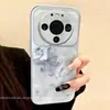 Adequado para capas de celular Huawei Mate 80 e Huawei Mate 70, proteção completa da lente, novo design personalizado para mulheres, cisne branco e flor de lírio