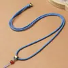 Cordão Delicado para Colar DIY de Ágata Vermelha Trançada com Pingente de Jade da Paz Ajustável e Cordão para Pendurar Pingente de Jade Âmbar