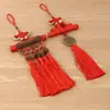 Pingente de Moedas dos Cinco Imperadores, Decoração de Casa e Carro com Moedas de Cobre, Ornamento de Carro para Atrair Riqueza, Artesanato com Galho de Pessegueiro