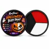 Paleta de Pintura Corporal Temática de Calabaza de Halloween KineShineX en Rojo, Negro y Blanco para Fiesta de Cosplay