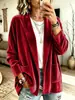 Transfronterizo Europeo y Americano 2026 Estación Independiente de Amazon Ropa de Mujer Nueva Más Vendida Cómoda Casual Otoño e Invierno Bolsillo Color Sólido Cárdigan
