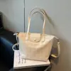 Bolsas Femininas, Novas Bolsas de Ombro Casuais Estilo Universitário para o Outono e Inverno de Grande Capacidade, Bolsas Tote Simples Xadrez