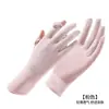 Guantes de Protección Solar Verano para Mujer Frescos para Exterior Conducir Gasa Fina Dedos al Descubierto Parasol Transpirables Guantes de Seda de Hielo para Montar