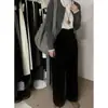 Pantalones casuales de punto de tiro alto con cordón, cómodos y versátiles para el día a día, nueva colección otoño/invierno 2026, pantalones largos holgados de pierna ancha para mujer