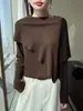 Nueva Colección Otoño/Invierno 2026: Cárdigan de punto fino de lana con diseño de un solo hombro, mangas largas, color liso y top elegante para mujer