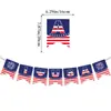 2025 Decoração de Banner para Festa do Dia Nacional Americano Transfronteiriço Dia da Independência EUA Bandeira de Papel Bandeirola Atacado Personalização