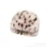 Sombrero de Felpa con Estampado de Leopardo Transfronterizo para Mujer, Sombrero de Hada Otoño e Invierno, Piel Sintética, Sombrero de Pescador Cálido y Espeso, Sombrero de Pescador que Adelgaza la Cara