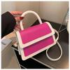 Bolso de mano de color de contraste para mujer, nuevo modelo de moda primavera y verano 2024, bolso pequeño cuadrado fresco, bolso bandolera original con personalidad