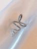 Anillo de dedo índice abierto personalizado con diseño de serpiente, ligero, de lujo, para celebridades de Internet, moderno, bonito y de nicho para mujer