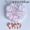 Caja de Flor de Ciruelo con Lazos de Perla, Flores de Dibujos Animados, Pedrería Mixta para Uñas, Decoraciones Brillantes para Uñas, Decoraciones Mixtas al por Mayor