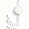 Cable de Datos Retráctil Metálico Trendy de 100W Uno a Tres, Cable Universal de Carga Rápida Tres en Uno para Teléfono Móvil, Pequeño Regalo con Logo