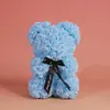 Oso de Rosas de 25 cm Regalo para el Día de San Valentín, Día de la Madre, Cumpleaños Admite Procesamiento Personalizado Arte Floral Flores Eternas Flores Hechas a Mano