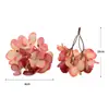 Producción de Tocados Étnicos Artificiales de 16 Puntas Pintura al Óleo Hortensia Guirnalda Estilo Europeo Arreglo Floral Ramo de Novia Producción