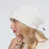 M1019 Bufanda Sombrero 2 Usos Suéter Sombrero Otoño e Invierno Nuevo Terciopelo para Mujer Cálido y a Prueba de Frío Tejido Protección Orejas Gorro de Gorro