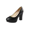 Comércio exterior fornece sapatos de salto alto de trabalho com salto grosso feminino, tamanhos grandes 40-46