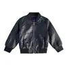 Chaquetas cortas de cuero para niños y niñas, nueva moda de otoño 2026, chaquetas de motociclista elegantes para niños mayores, ropa exterior para niñas, transfronterizo