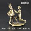 Escultura de latón con propuesta de pareja de ancianos, adorno creativo para amigos, hombres y mujeres, decoración de escritorio y dormitorio, pequeños regalos.