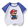 Traje de verano para niño de Mario algodón para niños verano 2023 nuevo camiseta de manga corta shorts deportivo traje de dos piezas