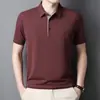 Camisa Polo de Verão Transfronteiriça para Pais Jovens e de Meia-Idade Camiseta de Manga Curta Nova Masculina Solta Leve Casual de Negócios Roupa Masculina