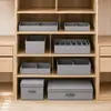 Serie de cajas de almacenamiento para ropa interior y ropa, tela no tejida, cajas organizadoras multitaladro, contenedores de almacenamiento para armario de dormitorio