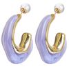 Brincos transparentes estilo Hong Kong retrô transfronteiriços design de nicho elegante brincos de socialite de alto sentido brincos personalizados para mulheres
