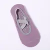 En Stock Envío DirectoNuevos Calcetines de Yoga Transfronterizos con Tira Cruzada, Punta Redonda, Talón Abierto y Puntos Antideslizantes para Ejercicios de Fitness en el Suelo