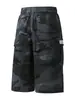 Shorts Casuais Masculinos de Verão Novos Tamanho Europeu Transfronteiriço Perna Reta Estilo Japonês Versátil Roupa de Trabalho Camuflado Shorts de Praia