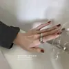 Anillo de Moda Dorado Igual al de las Blogueras Ins Estilo Retro Nicho Rombo Cuadros Chic Moda Versátil