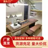 Nueva Mesa de Té de Pizarra Estilo Chino, Recepción Moderna de Sala de Té de Gama Alta 2024 Nuevo Modelo de Mesa de Té de Madera Maciza Zen