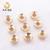 Espaçadores Ábaco com Preservação de Cor de Ouro 14K em Forma de Pneu Espaçadores Perolados Contas DIY para Pulseira Contas Soltas Contas Chatas Acessórios para Joias