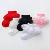 [Novo Produto] Meias de Verão para Meninas Meias de Renda Vazada para Bebês Meias de Renda Vazada com Laço para Bebês Cruzadas Finas