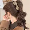 Presilha banana plissada de chifon, presilha vertical, presilha de garra de verão de alta qualidade, presilha para rabo de cavalo na nuca, presilha de cabelo elegante e delicada