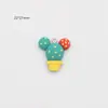 Flor de Color Resina Cactus Aguacate Zanahoria Colgante DIY Pendientes Hechos a Mano Llavero Accesorios Colgante