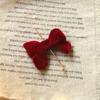 Pendientes con forma de pinza para el pelo, accesorios acrílicos para bricolaje, con lazo perforado de terciopelo Joker para otoño e invierno, material colgante al por mayor