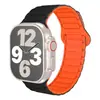 Adecuado para Apple iwatch5678SE10 Correa de Silicona Líquida Magnética de Tres Bucles Color Doble Ultra Watch