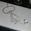 Pulsera Transfronteriza Europea y Americana Ultra Brillante Incrustada de Diamantes, Pulsera de Estilo de Nicho de Lujo Ligero de Gama Alta, Joyería Versátil de Moda Resistente para Mujeres
