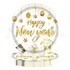 Suprimentos de decoração para festa temática de Ano Novo platina 2027 da Amazon: pratos de papel, guardanapos de papel, conjunto de talheres