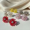 Los pendientes de girasol más sencillos, más coloridos, más exquisitos y brillantes, pendientes de cristal tejido tridimensional con microincrustaciones, joyería