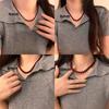 Colar de Angorá Vermelho com Contas de Luxo Leve de Alta Qualidade Outono e Inverno Novo Colar Ano Brilhante Corrente de Clavícula Vintage Nicho