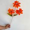 Departamento Naranja Departamento Amarillo Naranja Serie Otoñal Boda Ceremonia de Boda Fila de Flores de Techo Guía de Carretera Flor Artificial Decorativa Alta