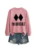 SOY Difícil Amazon Wish Estación Independiente Cómodas y Versátiles Holgadas Talla Grande Sudaderas para Mujer Europeas y Americanas