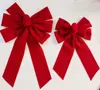 Lazo Rojo Navideño Oversize para Decoración Festiva, Cosido a Mano con Artesanía de Alta Calidad y un Tacto Premium