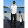Moda Versátil Streetwear Japonés Pantalones de Caída para Hombre Otoño High Street Color Sólido Adelgazantes Alargadores de Pierna Ligeramente Acampanados Pantalones Tendencia