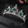 Fábrica atacado casamento nupcial jóias terno colar brincos pulseira três- peça conjunto cheio de flor de diamante multi-color terno