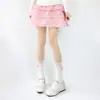 Meias de renda Lolita com cano alto para primavera e outono com fita de laço meias de cano alto estilo ballet branco meias de cano médio jk