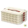 Caja Portátil Multicapa para Empanadillas, Caja de Almacenamiento para Refrigerador de Grado Alimenticio, Caja de Conservación de Wontons de Gran Capacidad, Almacenamiento de Empanadillas Congeladas