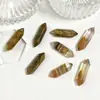 8X31mm Atacado de Fabricante Pedra Ágata Ametista Olho de Tigre Coluna Hexagonal Duplo-Apontada Pedra Solta Acessórios para Colar DIY