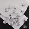 Prata Multiestilo Laço em Forma de Coração Furo Reto Contas Soltas Corrente de Celular DIY Feito à Mão Acessórios de Joias com Contas